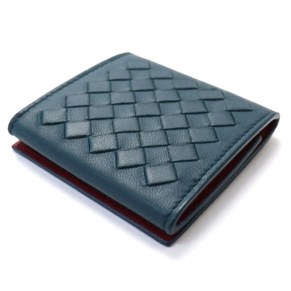 o23 0627 7 2 Bottega Veneta Intrecciato Coin Case Blue Gray Bordeaux