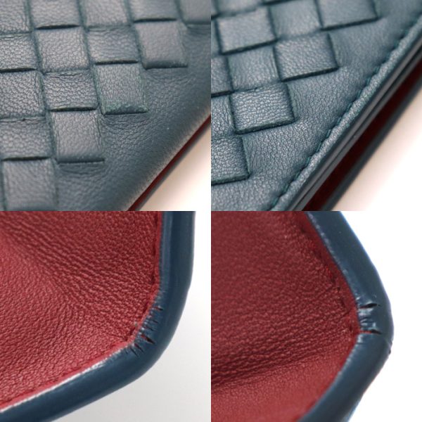 o23 0627 7 7 Bottega Veneta Intrecciato Coin Case Blue Gray Bordeaux