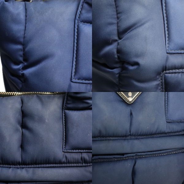 o23 1127 15 1136 Prada Bomber Handbag 2Way Shoulder Bag Navy