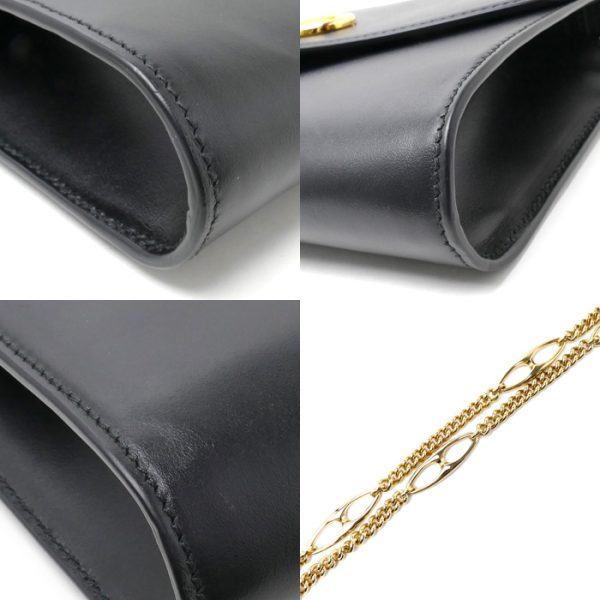 o23 1227 5 1234 Gucci Zumi Chain 2Way Shoulder Bag Black