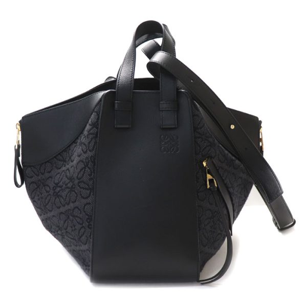 o24 0127 15 1 Loewe Hammock Small 2Way Shoulder Bag Black Gray