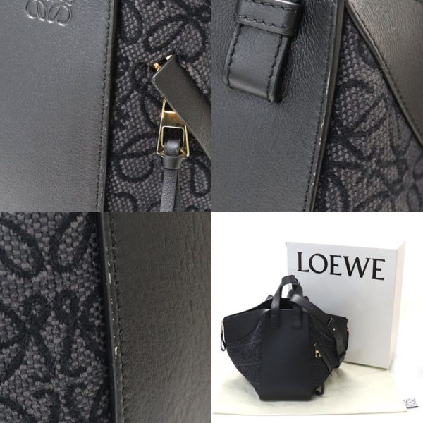 o24 0127 15 9 Loewe Hammock Small 2Way Shoulder Bag Black Gray