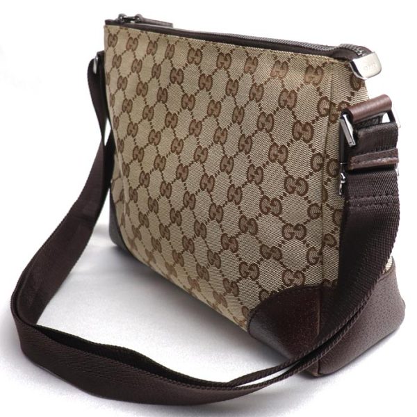 o24 0527 27 529 Gucci GG Canvas Shoulder Bag Beige Brown