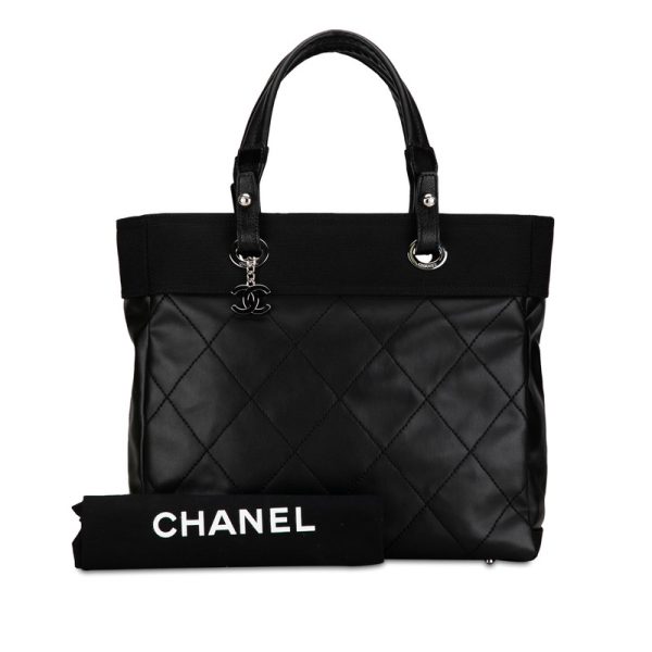 o86e889i45dby48j 10 Chanel Paris Biarritz Tote MM PVC Canvas Black