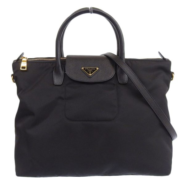 ob1858 1 Prada 2WAY Bag Nylon Black