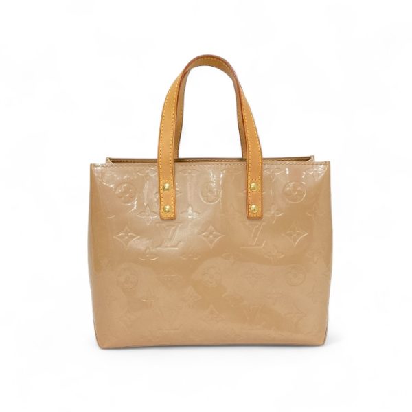 on5915 1 Louis Vuitton Vernis Reid PM Handbag Tote Beige