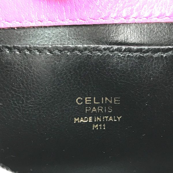 or 240116 15 16 Celine Mini Vintage Handbag Leather Purple