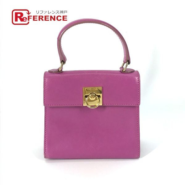 or 240116 15 1w Celine Mini Vintage Handbag Leather Purple