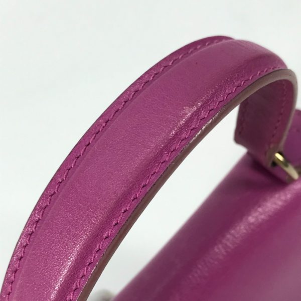 or 240116 15 8 Celine Mini Vintage Handbag Leather Purple