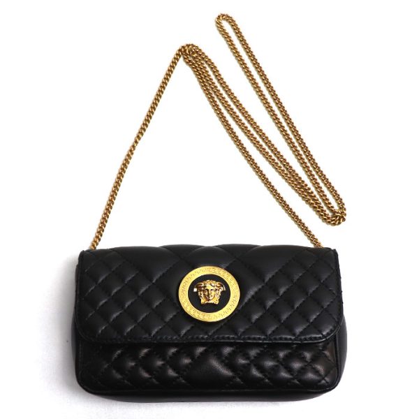 ot24 0217 7 218 VERSACE Medusa Icon Mini Chain Bag Black