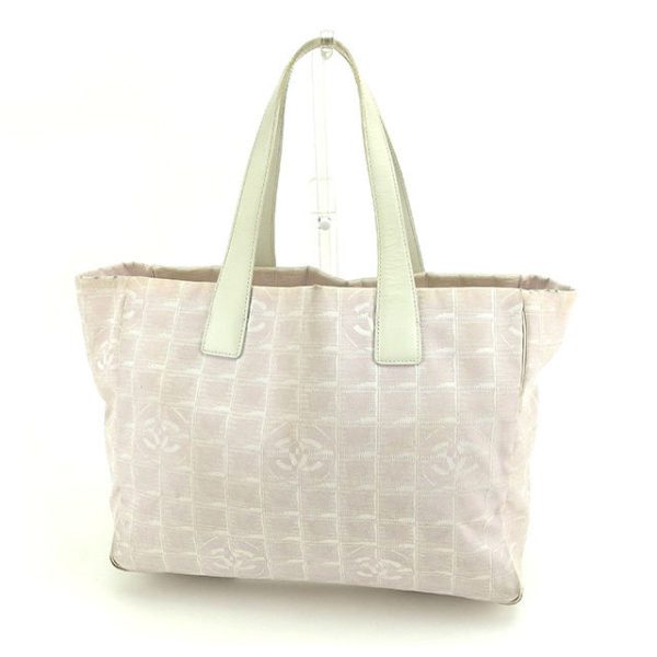 p500 Chanel Tote Bag Shoulder Mm New Travel Line Pink X White