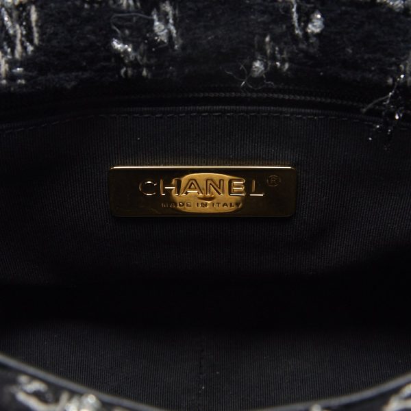 po2rk03rzooy 10 Chanel Chanel 19 Matelasse 2Way Chain Shoulder Tweed Black