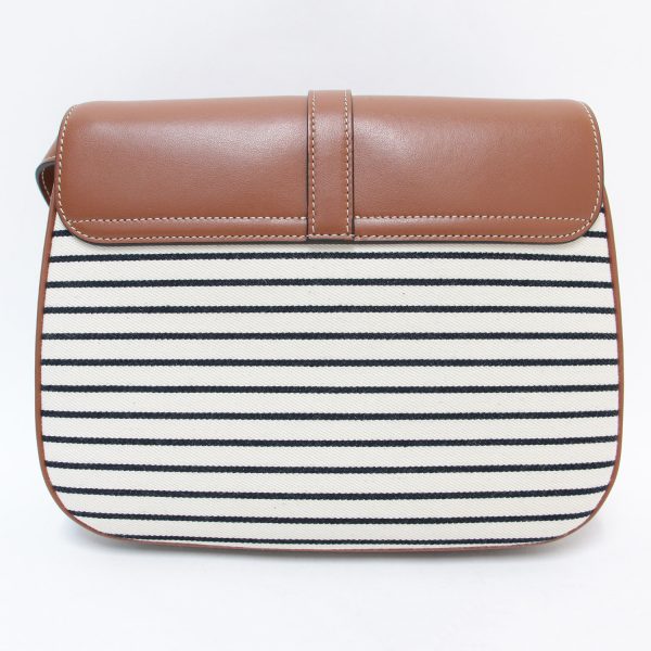 pr13062124 4 Celine Shoulder Bag Medium Taboo Stripe Canvas Calf