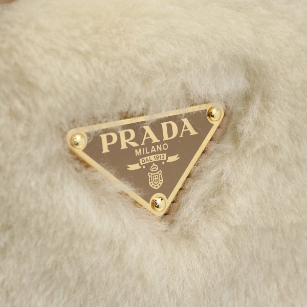 pra1bh208011 2 Prada Odette Shearling Shoulder Bag Beige