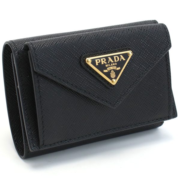 pra1mh021051 1 Prada Tri fold wallet with coin purse NERO Black