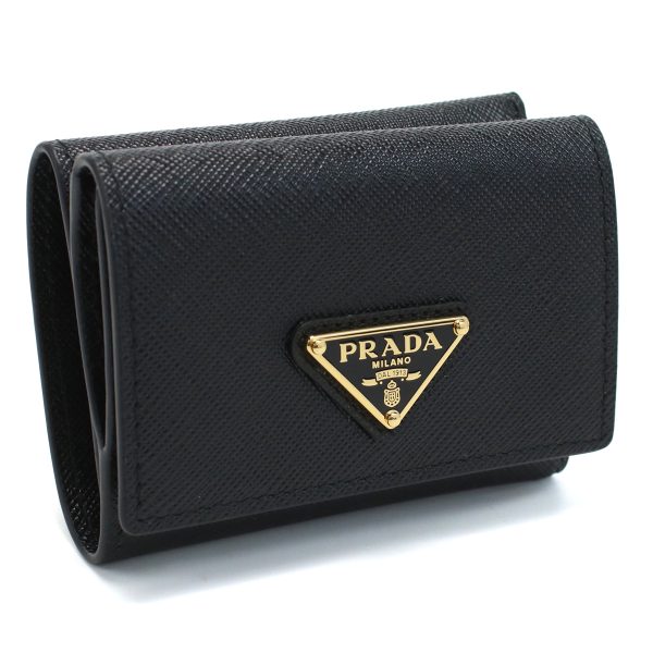 pra1mh042021 1 Prada Tri fold wallet with coin purse NERO Black