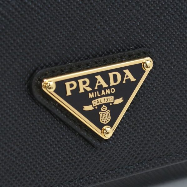 pra1mh042021 2 Prada Tri fold wallet with coin purse NERO Black