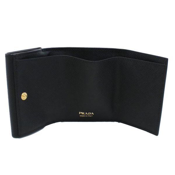 pra1mh042021 3 Prada Tri fold wallet with coin purse NERO Black