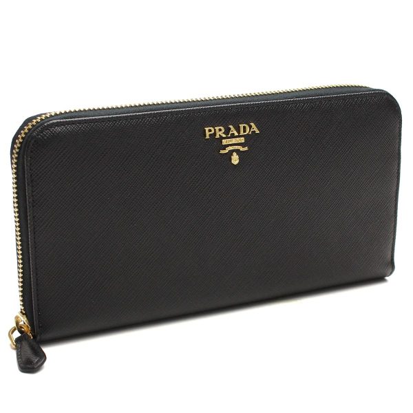 pra1ml50601 1 Prada Wallet Round Zipper Long Wallet NERO Black