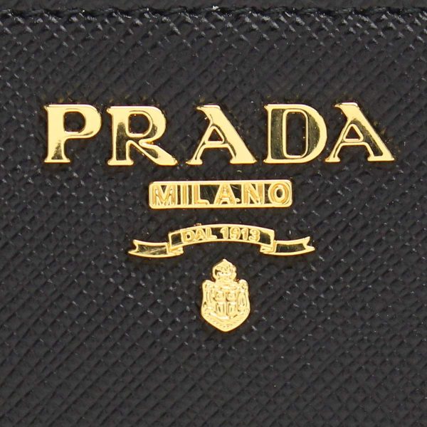 pra1ml50601 2 Prada Wallet Round Zipper Long Wallet NERO Black