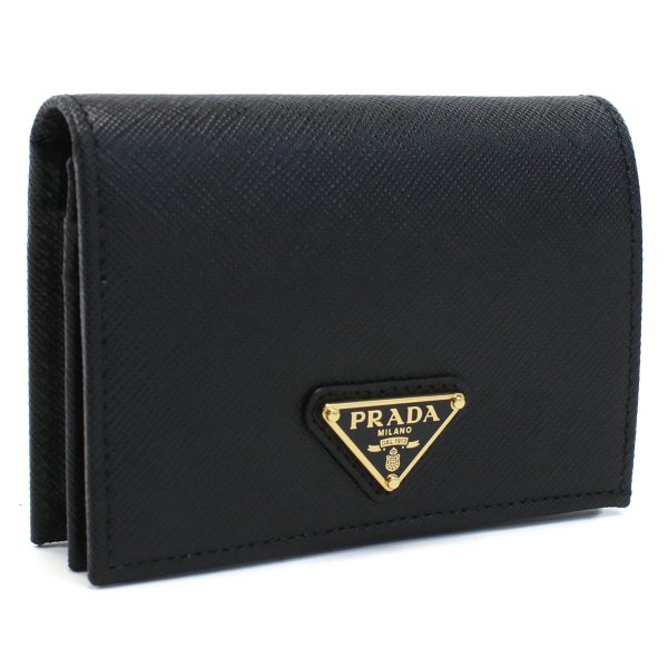 pra1mv021031 1 Prada Bifold Wallet with Coin Purse Black