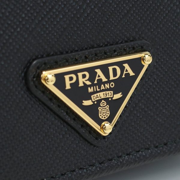 pra1mv021031 2 Prada Bifold Wallet with Coin Purse Black