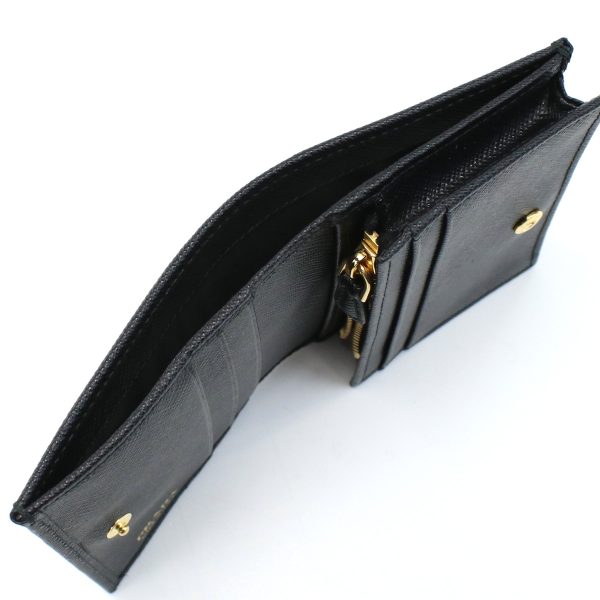 pra1mv021031 4 Prada Bifold Wallet with Coin Purse Black