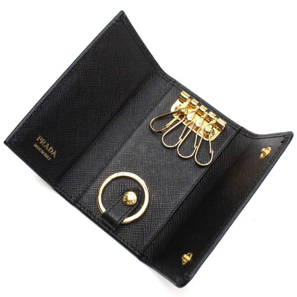 pra1pg004011 3 Prada Saffiano 4 key case NERO Black