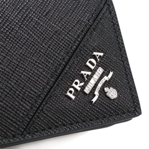 pra2mc12201 2 Prada Saffiano Leather Business Card Holder NERO Black