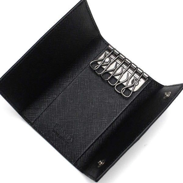 pra2pg22201 3 Prada 6 Key Case NERO Black