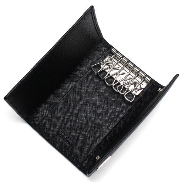 pra2pg22203 3 Prada Key Case Saffiano NERO Black