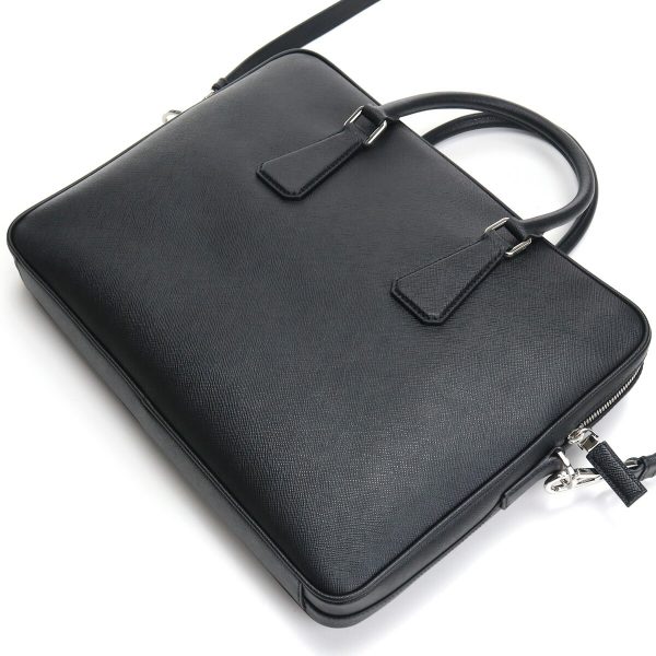 pra2ve368011 4 Prada Briefcase Business Bag Leather Genuine Saffiano Black