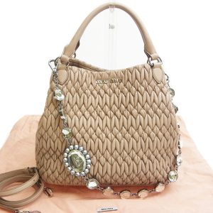 r967 Chanel Matelasse Cocomark Crossbody Shoulder Bag Lambskin Brown