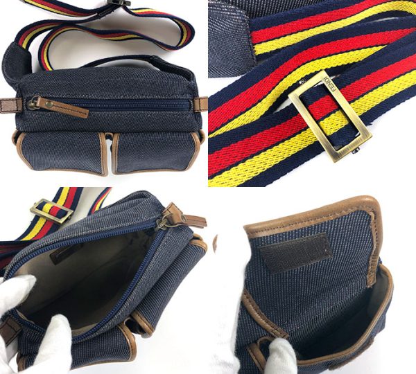 ra6306 3 Fendi Denim Waist Bag Multicolor