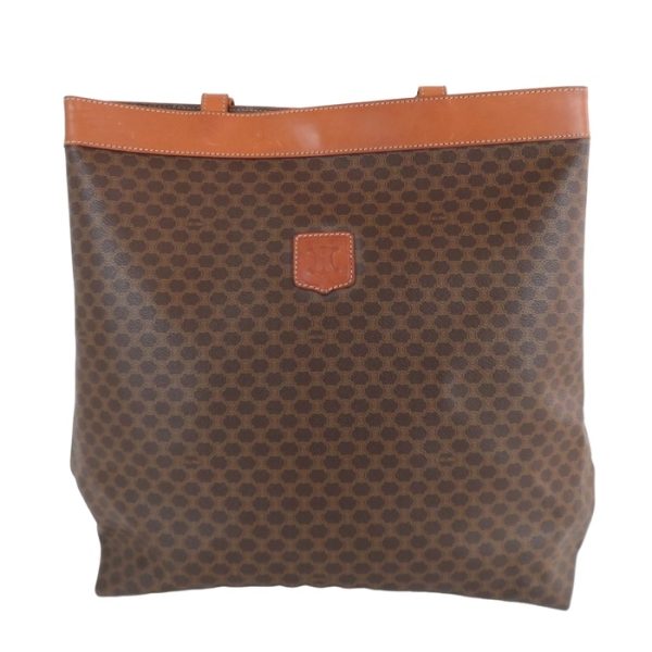 rk10081 2 Celine Macadam Shoulder Tote Bag Leather Brown