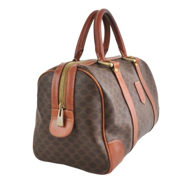 rk10126 22 Celine Macadam Mini Boston Bag Leather Brown