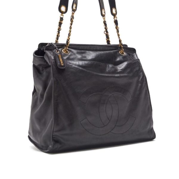 rn13p06ap562j 3 Chanel Double Chain Shoulder Lambskin Hardware Mini Bag Black Gold