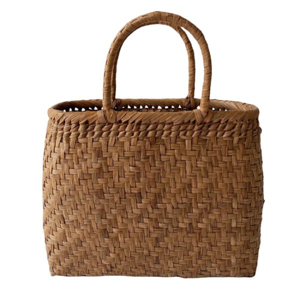 s1 Kagoya Wild Grape Basket Bag Brown