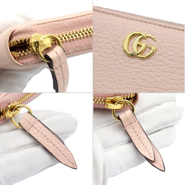 s341023 01 11 Gucci Petit GG Marmont Zip Around Wallet Pink