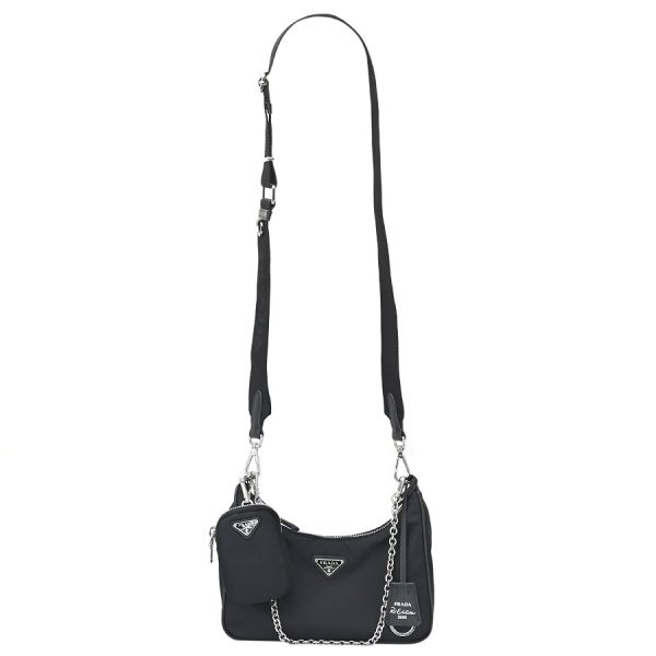 s350625 02 05 Prada Re Nylon Bag Shoulder 2WAY Black