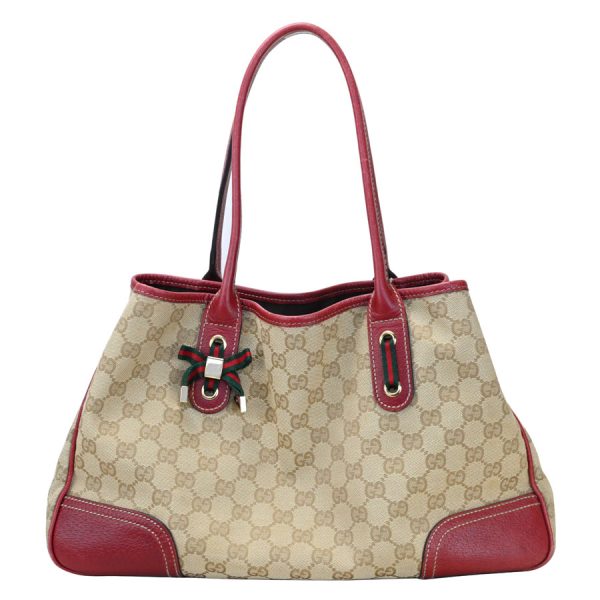 s350805 19 01 Gucci Princy Medium Tote Sherry Line Beige Red