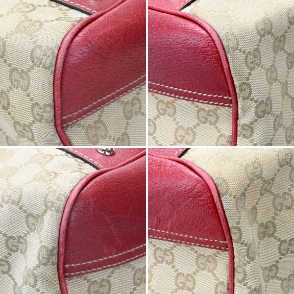 s350805 19 11 Gucci Princy Medium Tote Sherry Line Beige Red