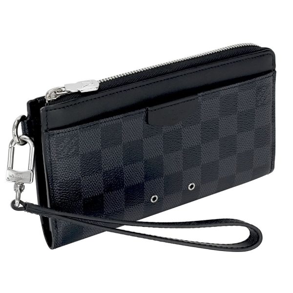 s351104 01 05 Louis Vuitton Zippy Dragonne Long Wallet Black