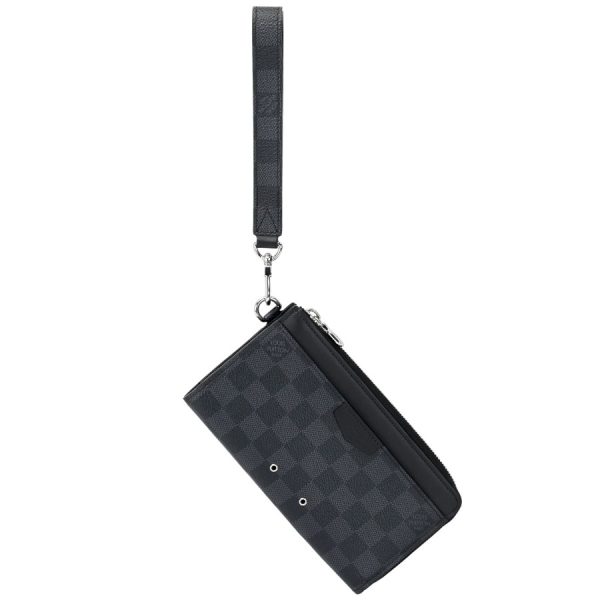 s351104 01 14 Louis Vuitton Zippy Dragonne Long Wallet Black