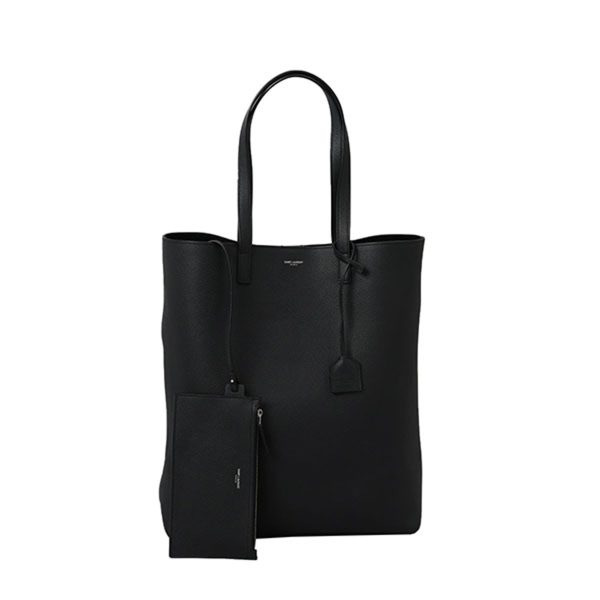 sal 676657b680n100 Saint Laurent Cowhide Tote Bag Black