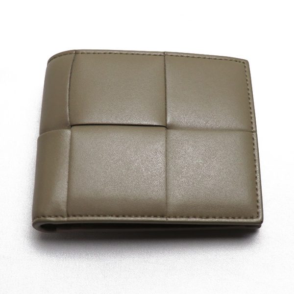 sb23 0505 14 506 Bottega Veneta Bifold Wallet With Coin Purse Travertine