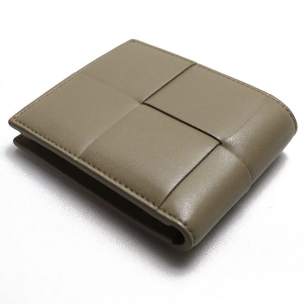 sb23 0505 14 507 Bottega Veneta Bifold Wallet With Coin Purse Travertine