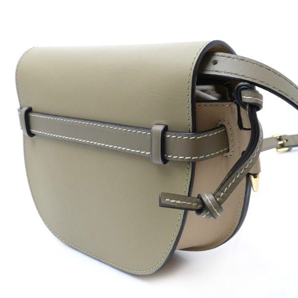 sb23 1013 18 2 Loewe Gate Dual Mini Shoulder Bag Green Beige