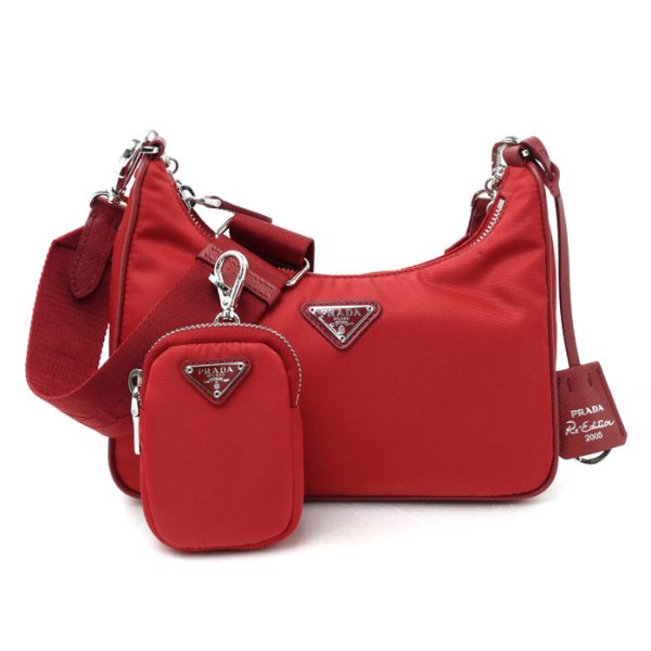 sb23 1027 23 1 Prada Re Edition Tessuto Shoulder Bag Red