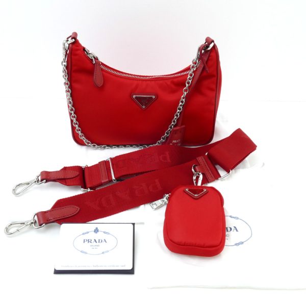 sb23 1027 23 7 Prada Re Edition Tessuto Shoulder Bag Red